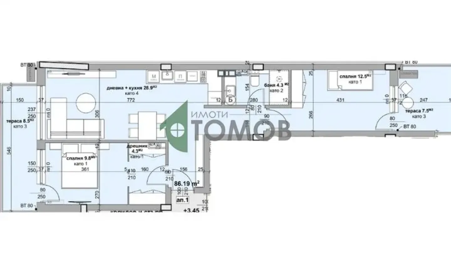 Spacious 3-Bedroom Apartment in Central Stara Zagora for Sale - Image 2