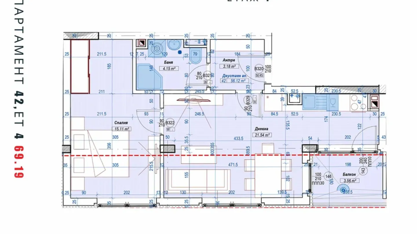 Spacious One-Bedroom Apartment in Sofia's Green District - Image 1