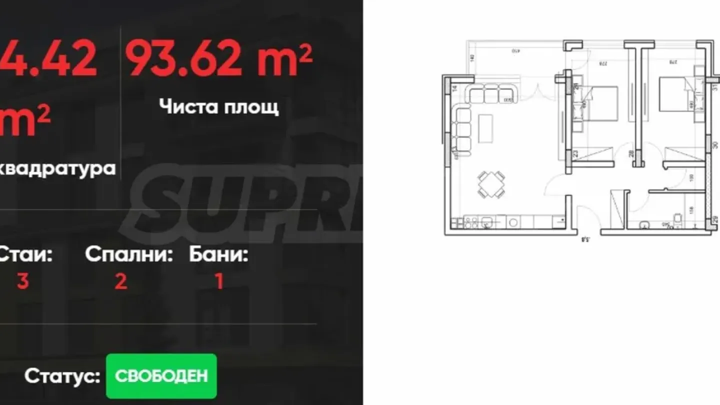 Spacious Apartment Near University and Park in Plovdiv - Image 1