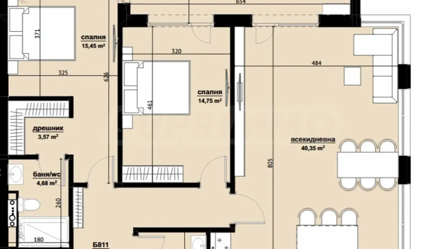 Spacious 3-Bedroom Apartment - Burgas Hills - Image 3
