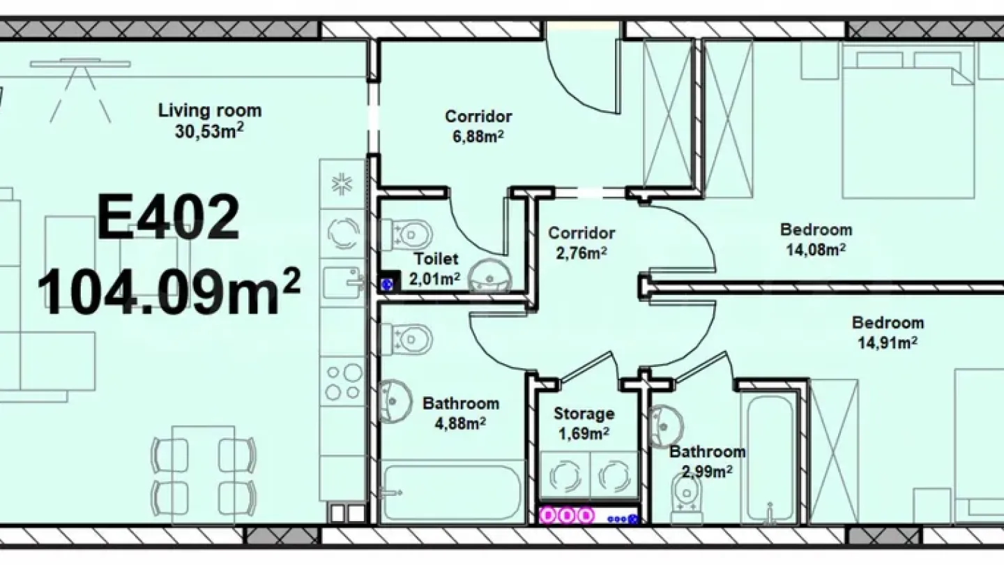 Spacious 2BR Apartment - Sofia, New Complex - Image 2