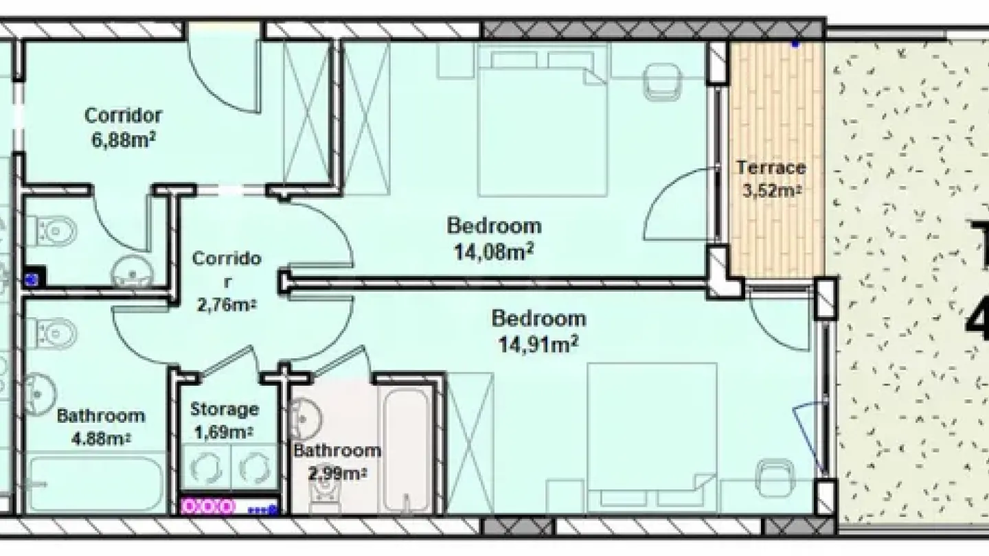 Spacious 2+1 Apartment - Sofia, New Complex - Image 4