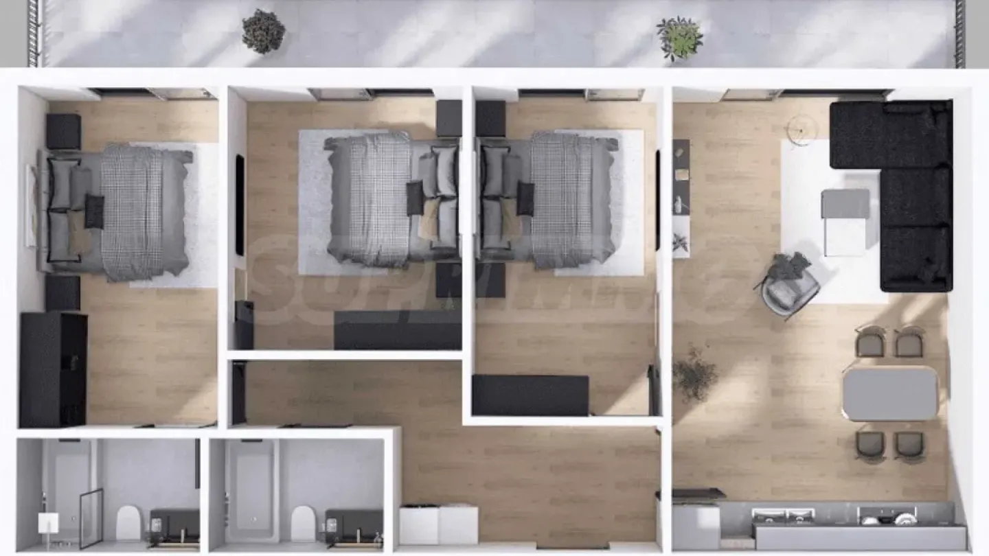 Spacious 3-Bed Apartment in Plovdiv, Bulgaria - Image 5