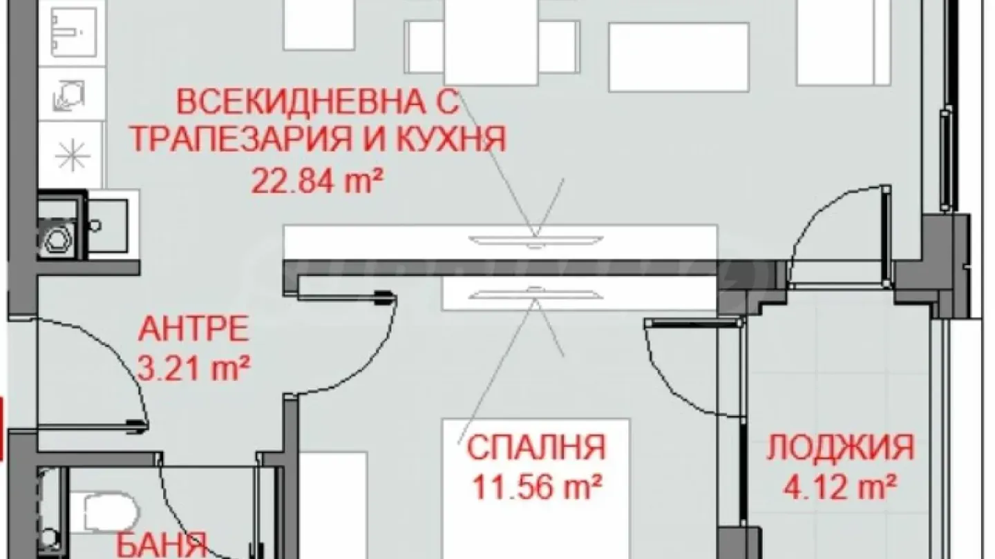 Spacious 2-Bedroom Apartment in New Sofia Building - Image 1