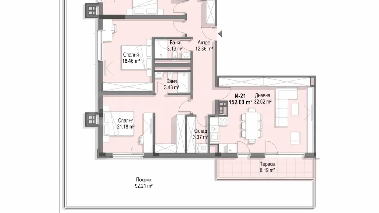 Spacious 3-Bedroom Apartment in Prime Crossva Vada Location - Image 1