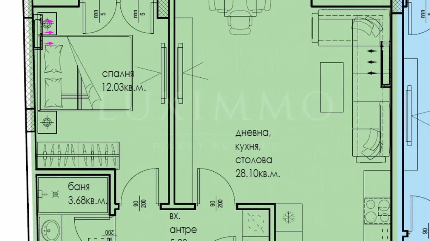 Stylish One-Bedroom Apartment in Kyuchuk Paris, Plovdiv - Image 5
