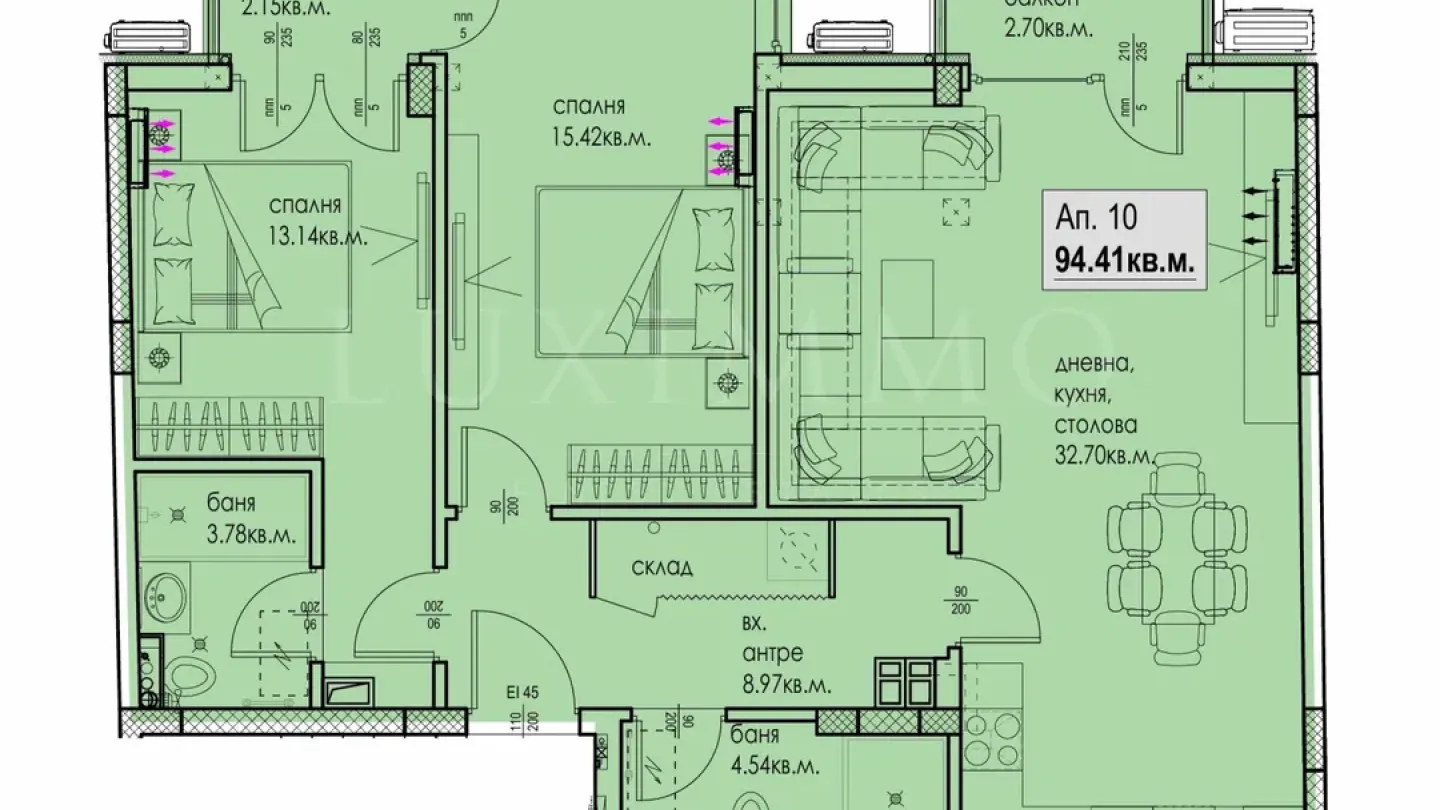 Stylish Two-Bedroom Apartment in Kyuchuk Paris, Plovdiv - Image 3