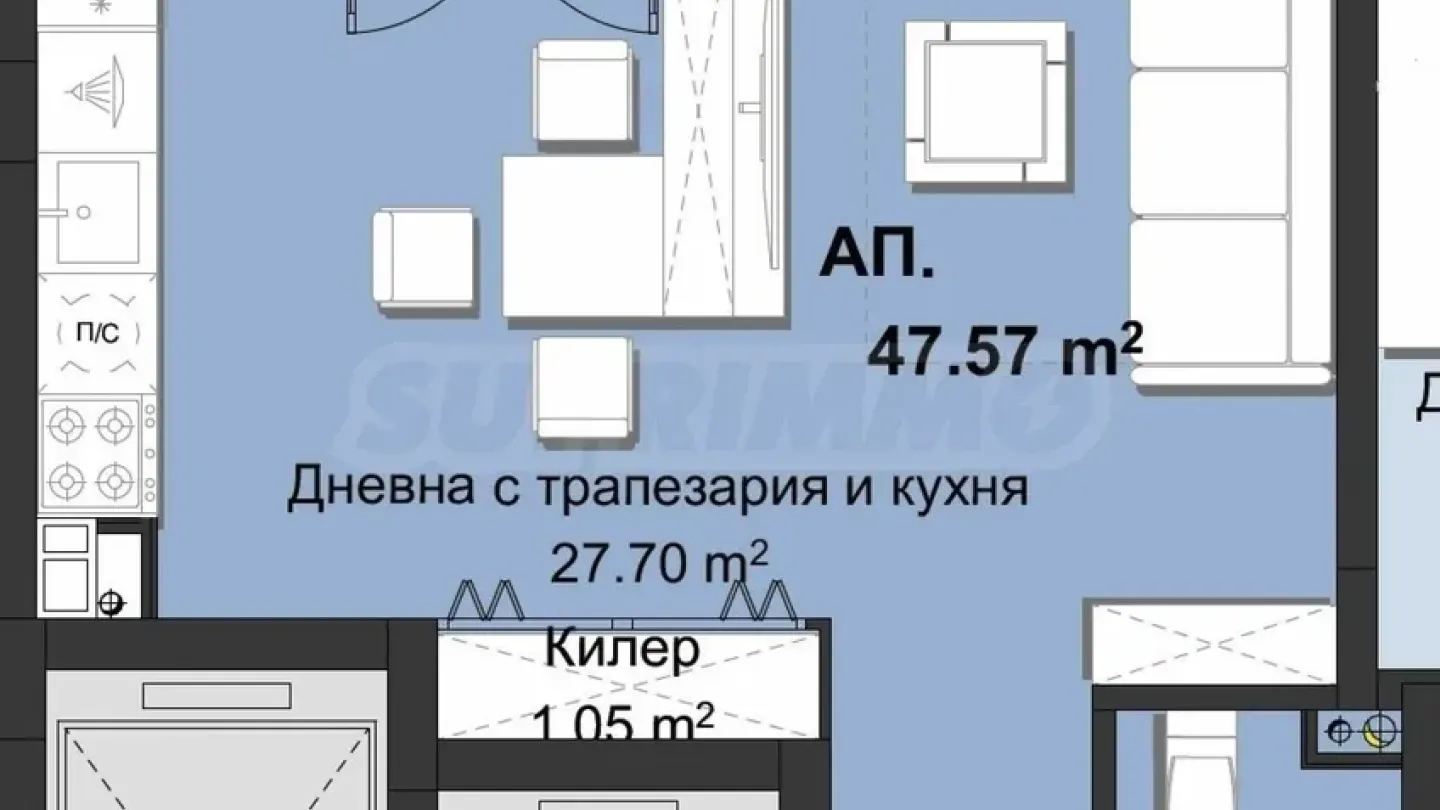 Modern Studio in Plovdiv – New Complex - Image 3