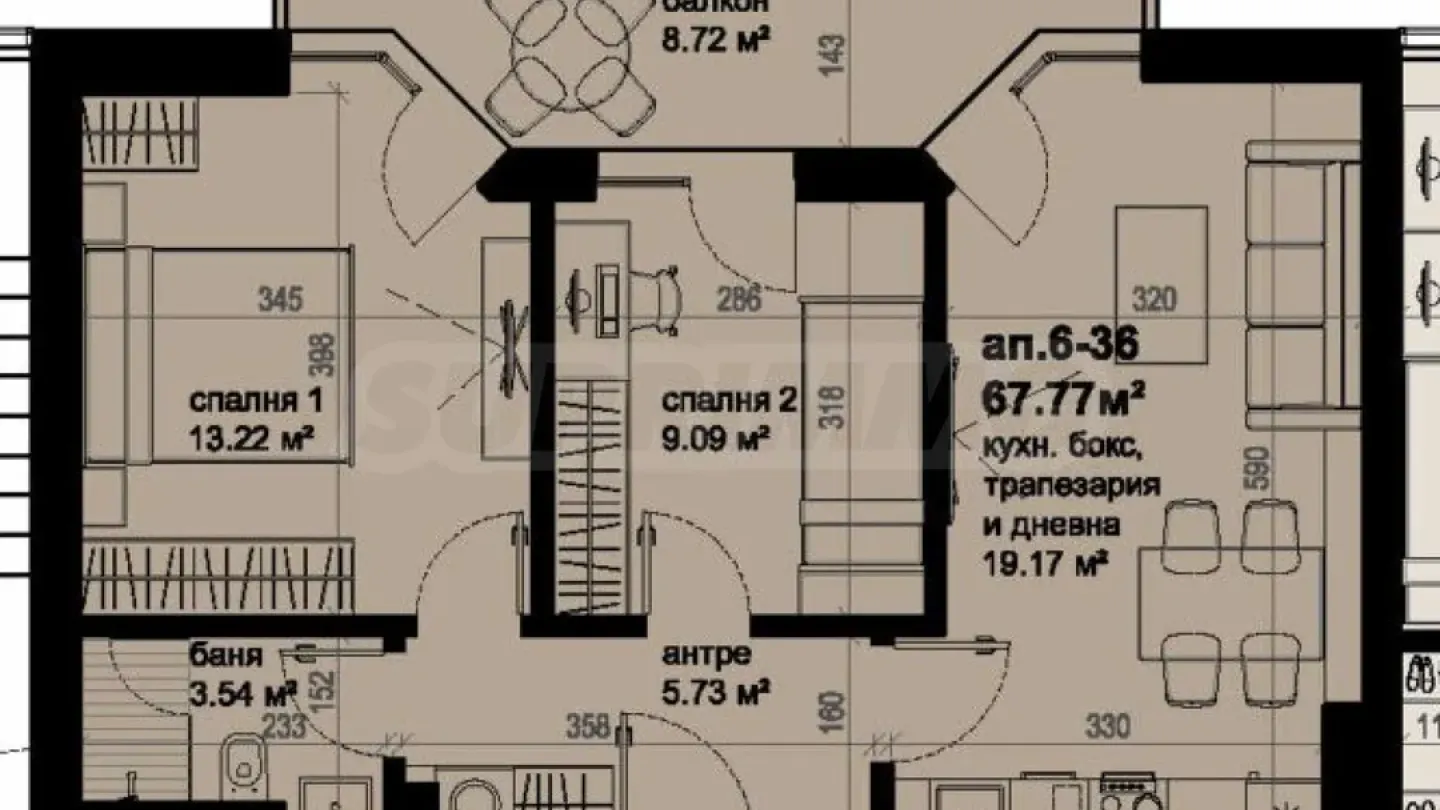 Spacious 2-Bed Apartment Near Plaza Mall, Burgas - Image 1