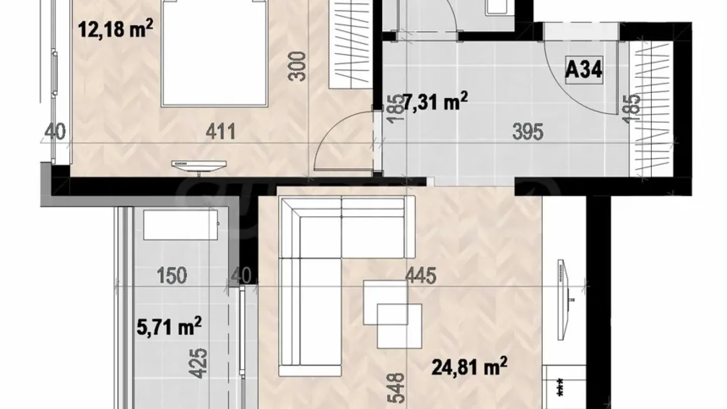 Modern 3-Bedroom Apartment in Sofia City - Image 2