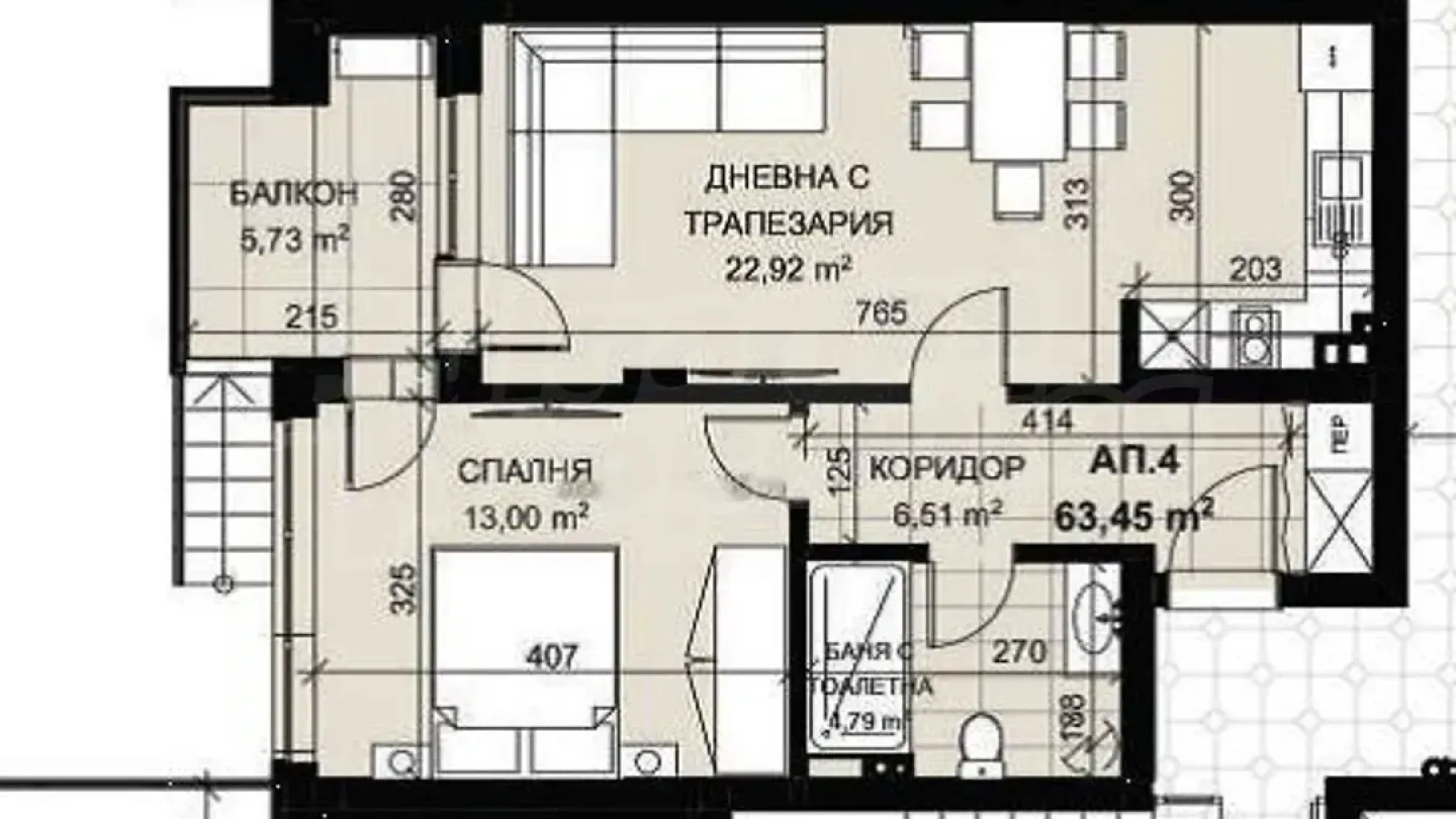 Spacious One-Bedroom Apartment Near Mall Galleria, Stara Zagora - Image 2