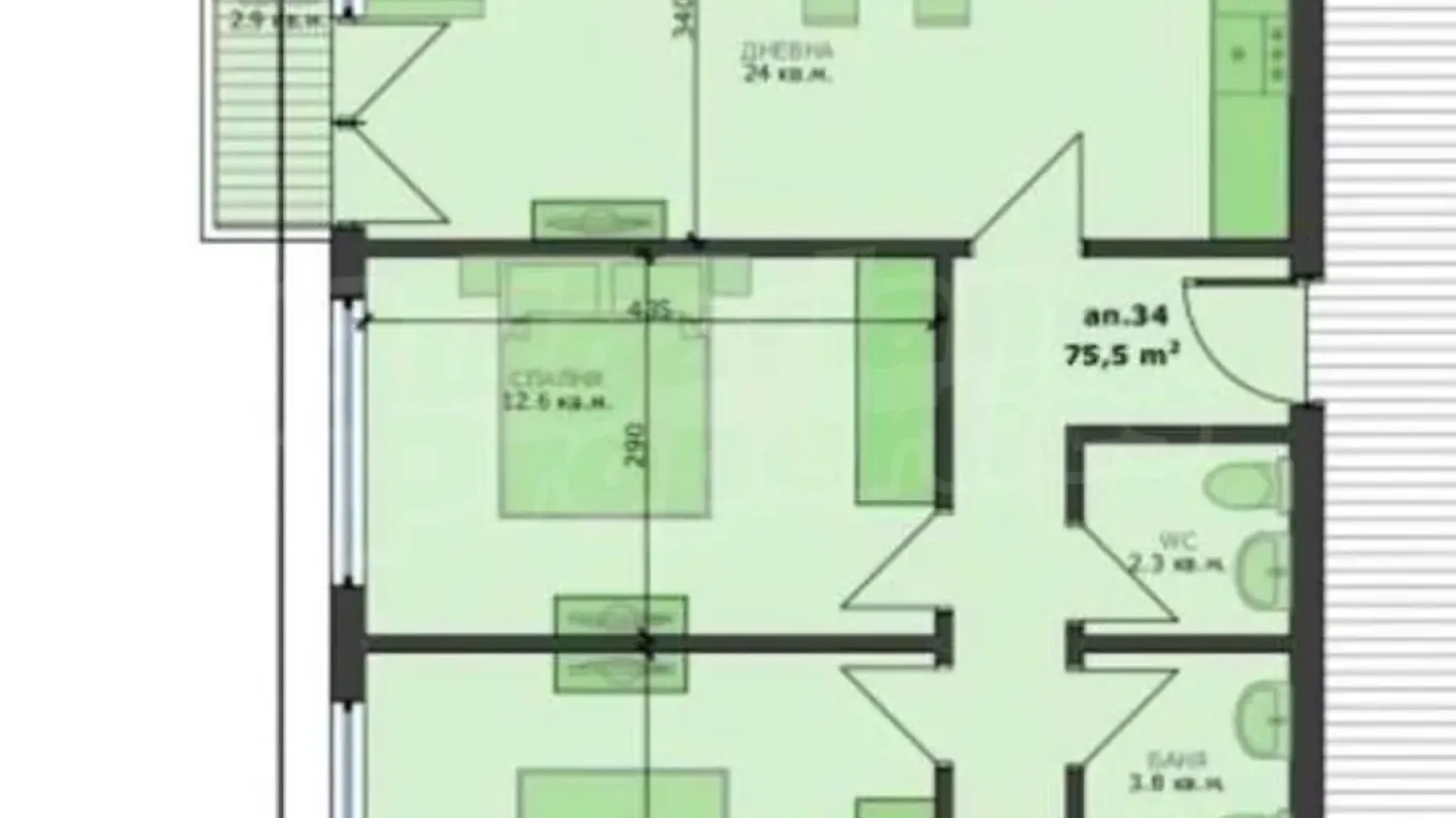 Spacious 2-Bedroom Apartment in New Pogrebi Development, Varna, Bulgaria - Image 5