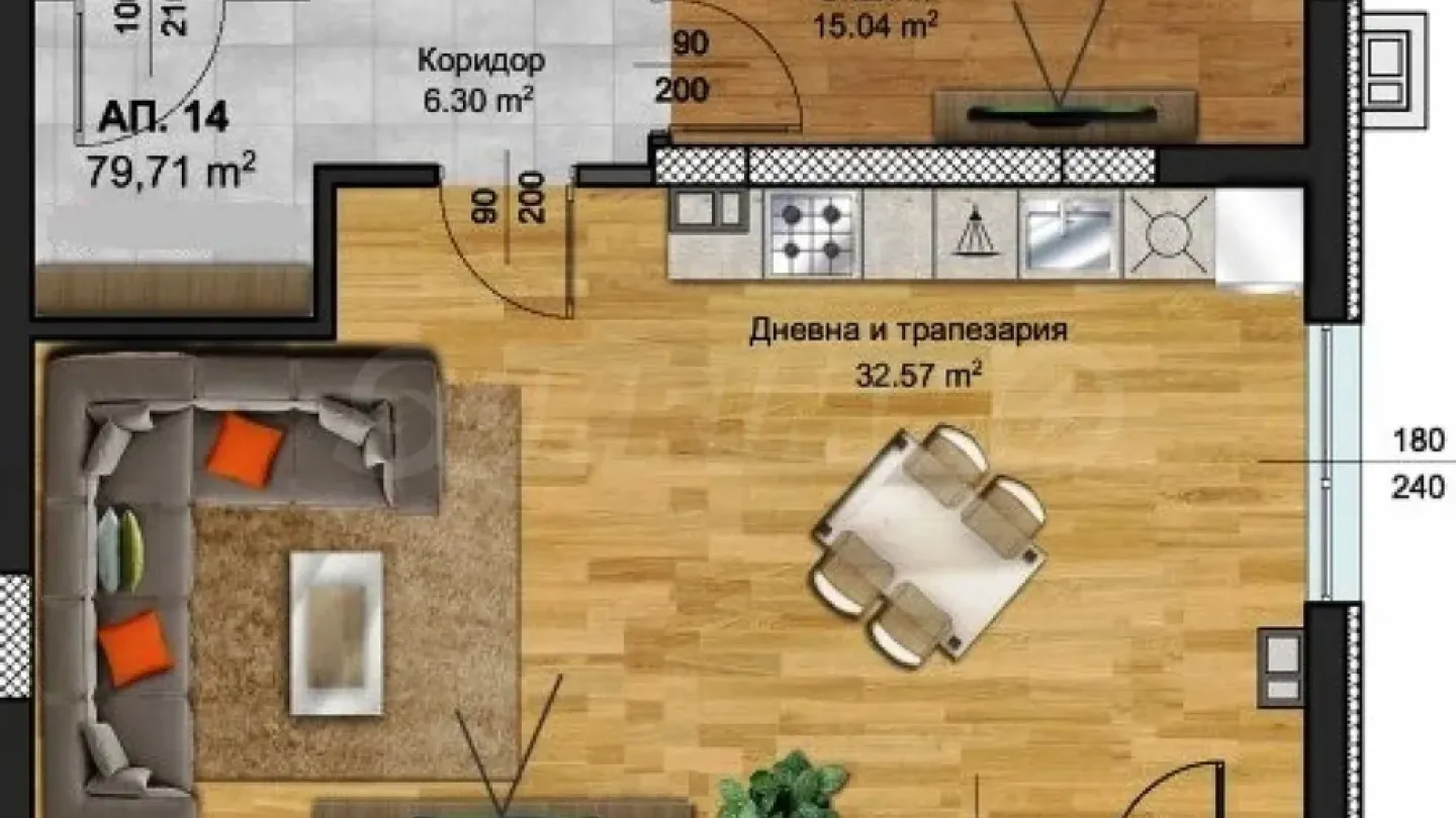 Spacious 2-Bedroom Apartment in Park "Otdih" Plovdiv - Image 4