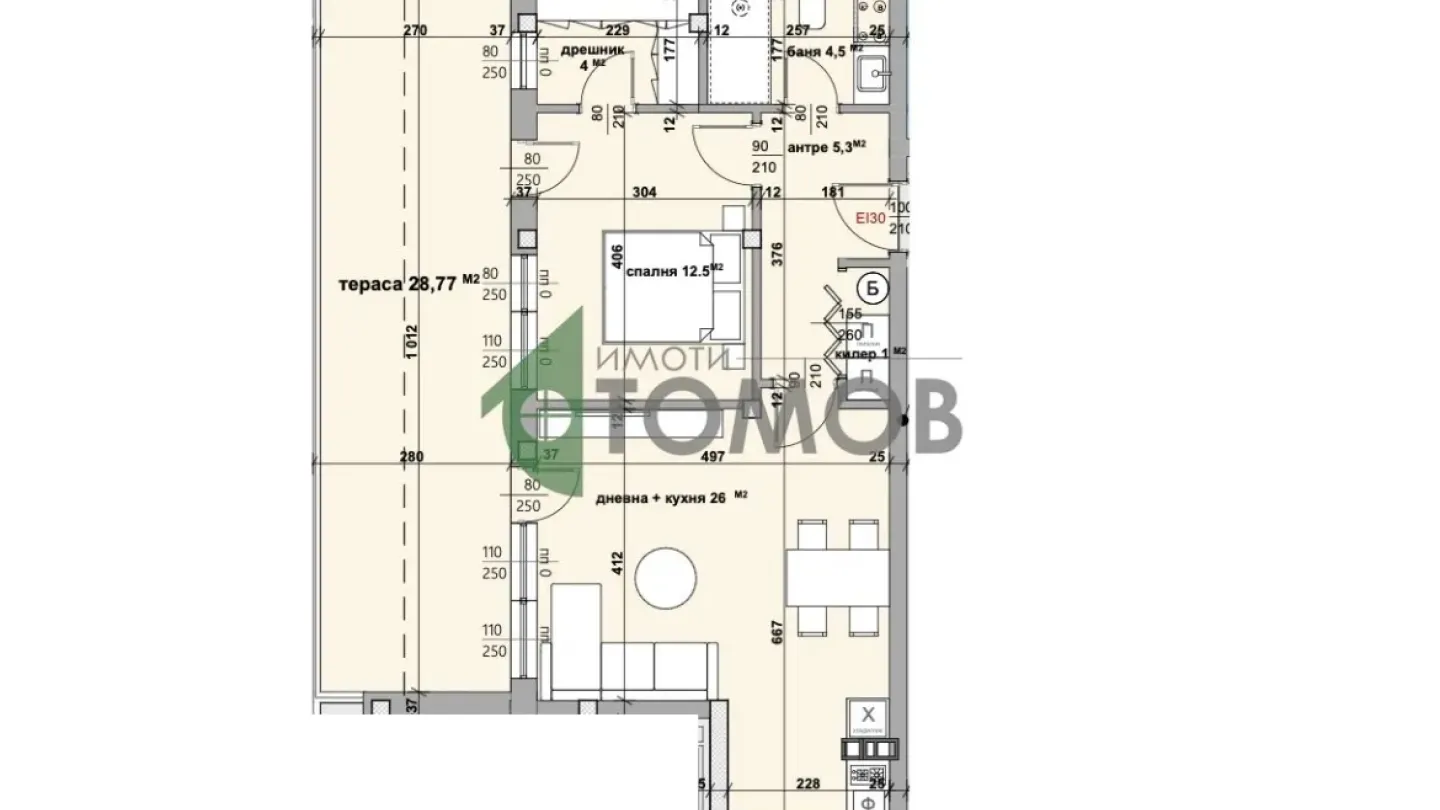 Spacious 3-Bedroom Apartment with Terrace in Stara Zagora - Image 1