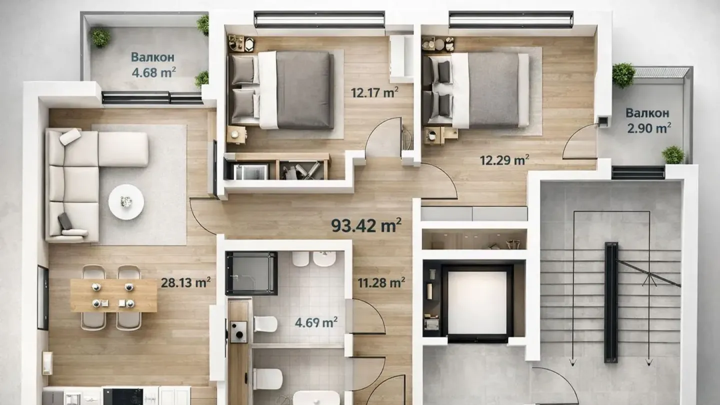 Spacious Two-Bedroom Apartment Near Opalchenska Metro - Sofia - Image 2