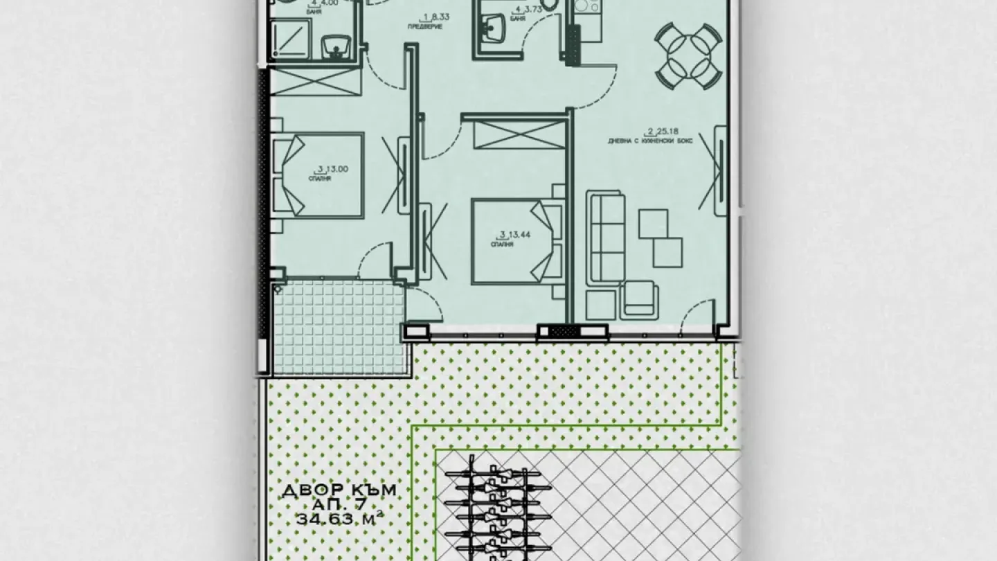 Spacious 2-Bedroom Apartment with Garden in Sofia's Malinova Dolina - Image 4