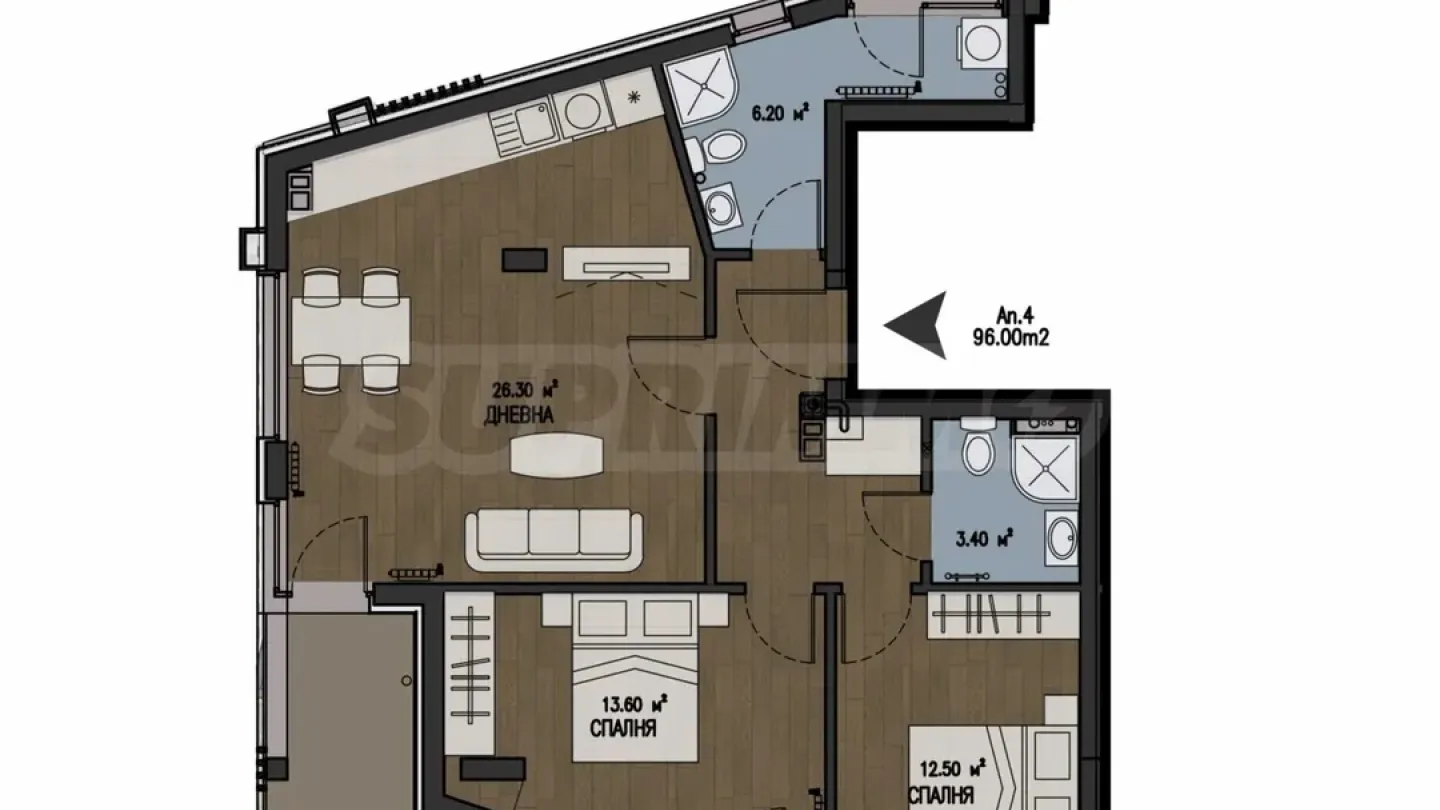 Spacious 2BR Apartment Near Boyana Residence - Image 5