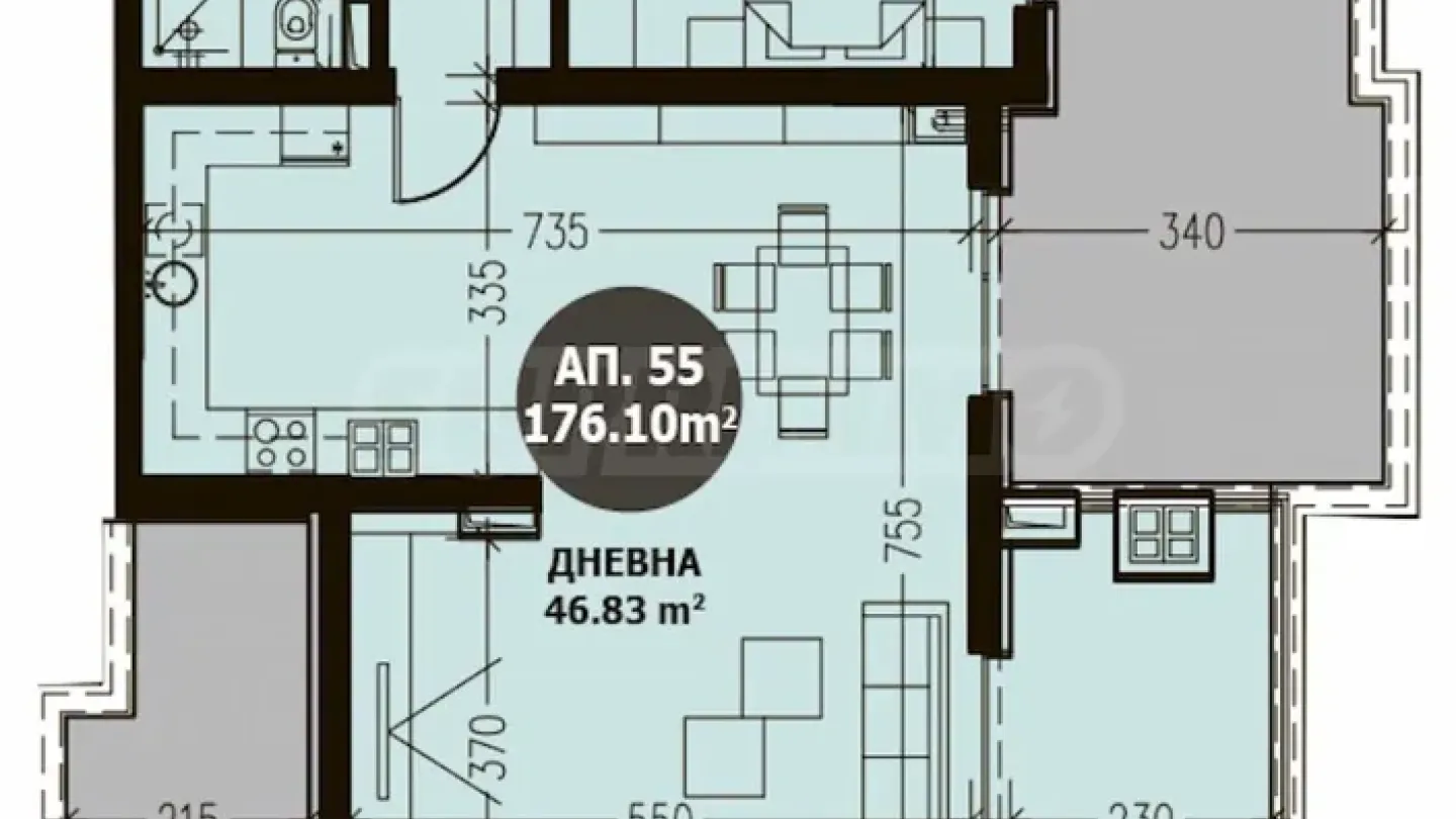 Spacious 3-Bedroom Apartment with Mountain Views in Sofia - Image 2