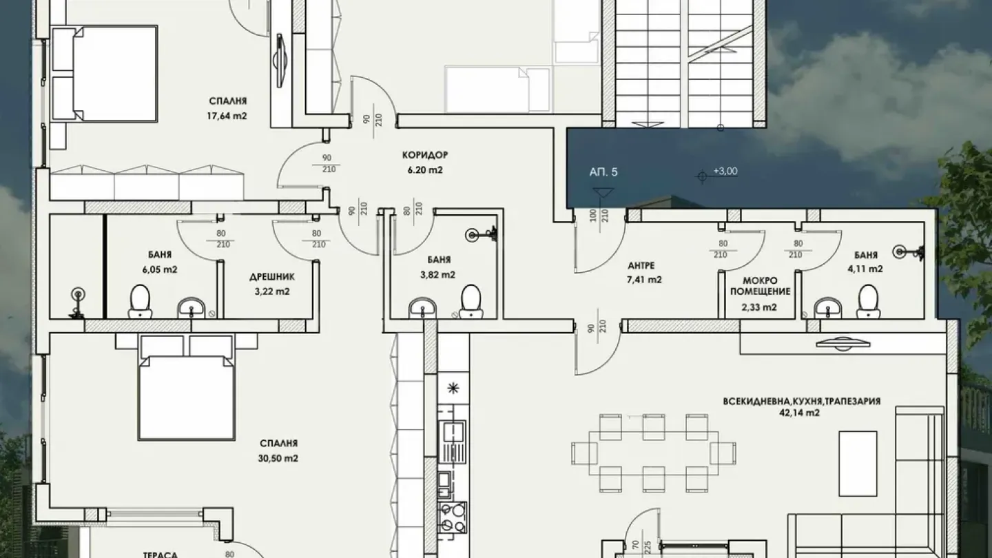 Spacious 3-Bedroom Apartment in Plovdiv Hills - Image 2