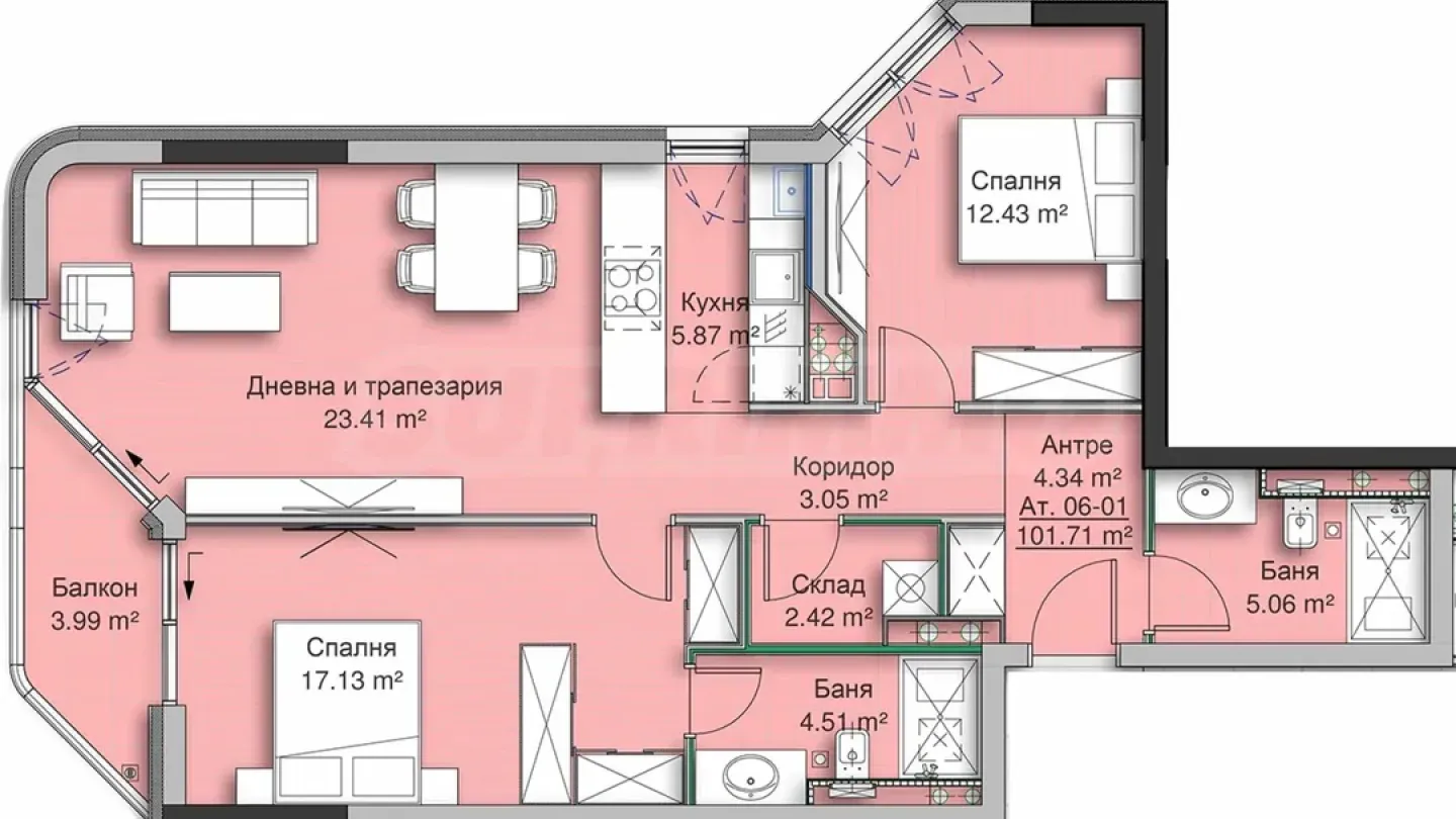 Spacious apartment with mountain views. - Image 3