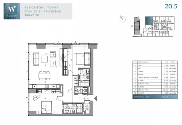 Spacious 3-Bedroom Apartment with Stunning City Views in Belgrade - Image 4