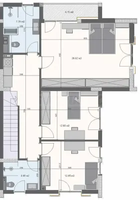 Modern twin house near forest. - Image 3