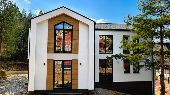 Modern twin house near forest. - Image 4