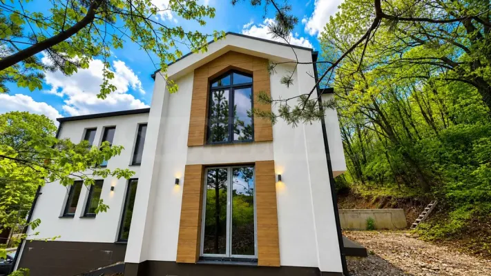 Modern twin house near forest. - Image 5