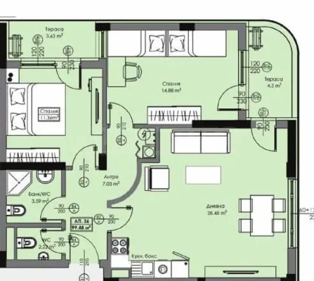 Modern 2-Bedroom Apartment in Burgas - New Development - Image 3