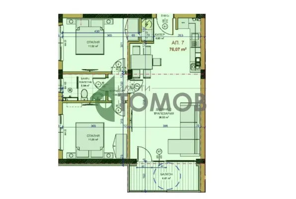 Modern South-Facing Three-Bedroom Apartment in New Stara Zagora Development - Image 2