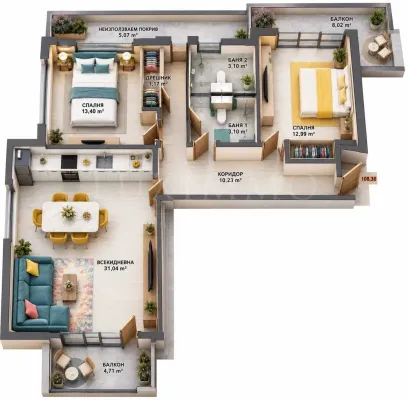 Stylish Two-Bedroom Apartment in Svoge's New Boutique Building - Image 2