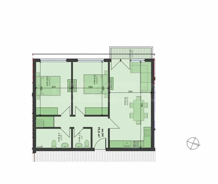 Spacious 2-bedroom apartment in Varna's new district. - Image 4