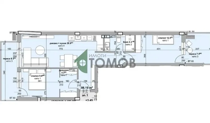 Spacious 3-Bedroom Apartment in Central Stara Zagora for Sale - Image 2