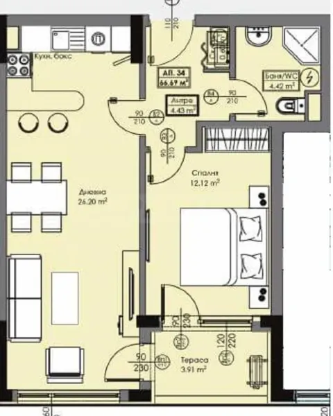 Modern One-Bedroom Apartment in Burgas's New Madika Area - Image 1