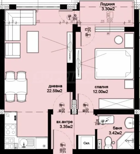 Spacious 2-Bedroom Apartment in Plovdiv Complex - Image 1
