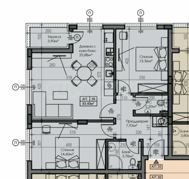 Spacious 3-Bedroom Apartment in Sofia - Image 1