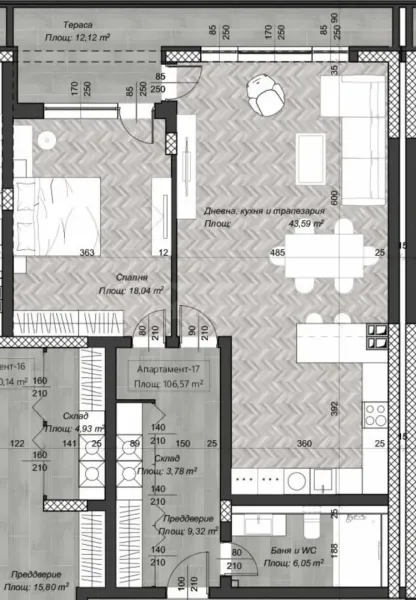 Spacious 2-Bedroom Apartment - Sofia Mall Views - Image 1