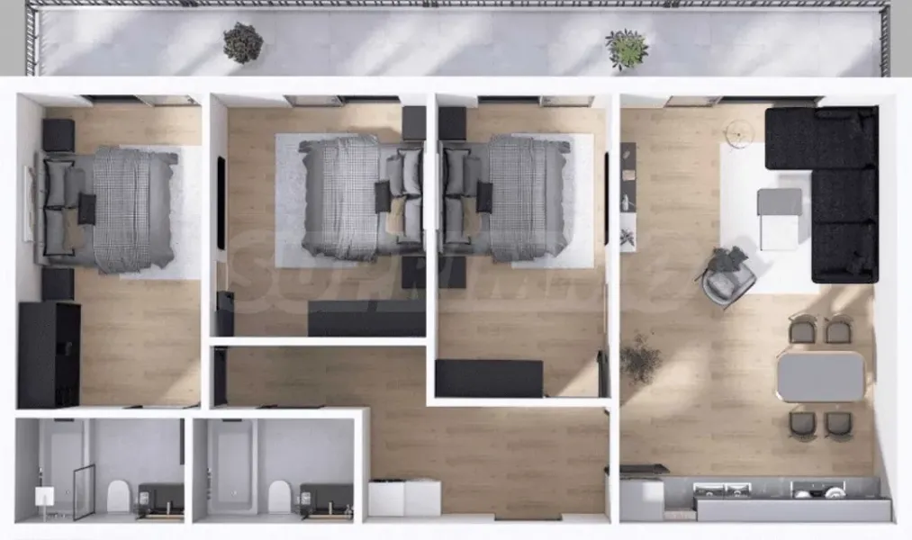 Spacious 3-Bed Apartment in Plovdiv, Bulgaria - Image 5