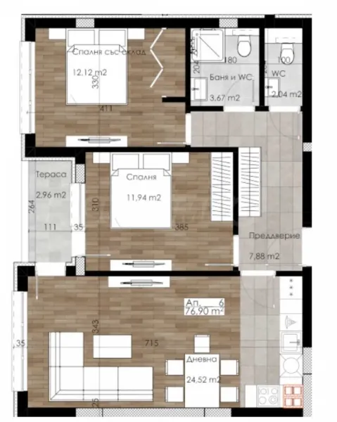 Spacious, Fully Furnished Two-Bedroom Apartment in Plovdiv's "Ostomila" Residential Complex. - Image 3