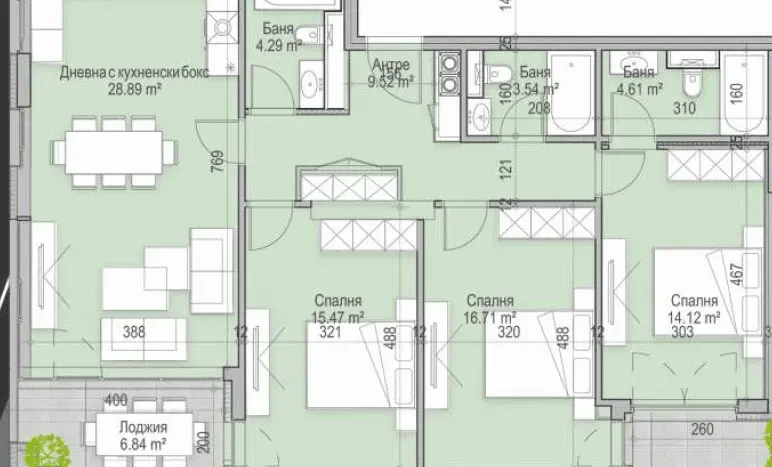 Spacious 3-Bedroom Apartment Near Paradise Mall, Sofia - Image 2