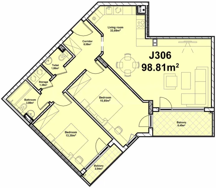 Spacious 3-Bedroom Flat in Sofia, New Complex - Image 1