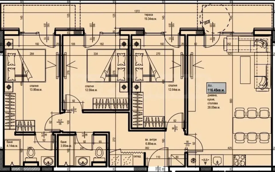 Spacious 3-Bed Apartment in Plovdiv, Bulgaria - Image 3