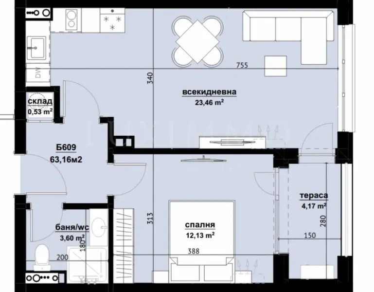 Modern 1-Bed Apartment - Burgas Plaza - Image 2