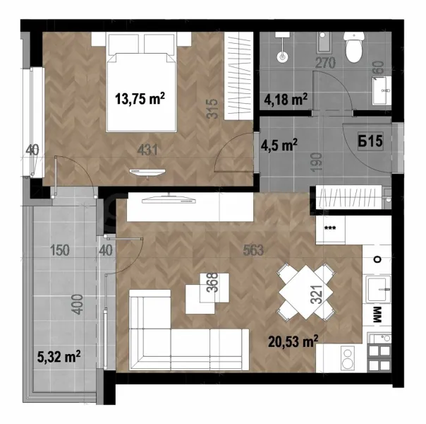 Modern 2-Bedroom Apartment in Sofia City - Image 3