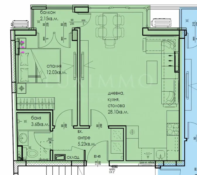 Stylish One-Bedroom Apartment in Kyuchuk Paris, Plovdiv - Image 5