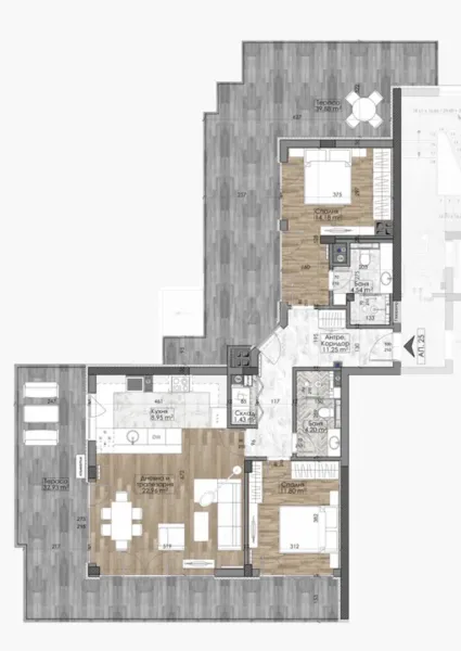 Spacious Two-Bedroom Apartment in Boutique Building, Sofia - Image 2