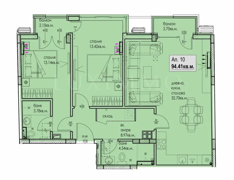 Stylish Two-Bedroom Apartment in Kyuchuk Paris, Plovdiv - Image 3