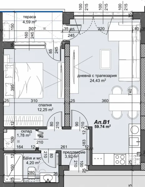 Modern 2-Bedroom Apartment Near Lauata Park, Plovdiv - Image 3
