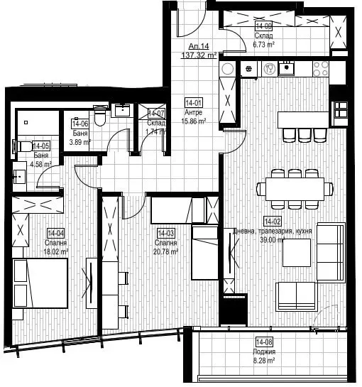 Spacious Two-Bedroom Apartment Near Metro in Mladost 3, Sofia - Image 4