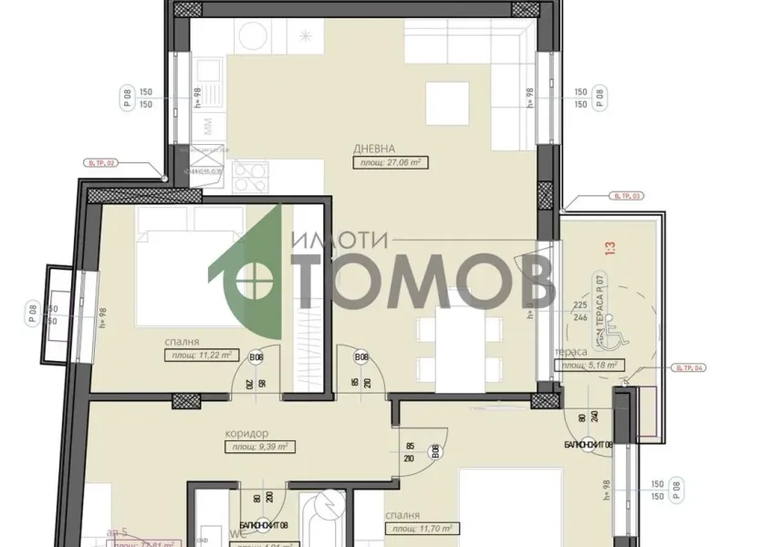 Spacious 3-Bedroom Apartment in Stara Zagora's Железник District - Image 3